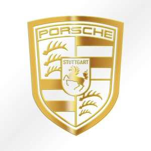 porsche logo white